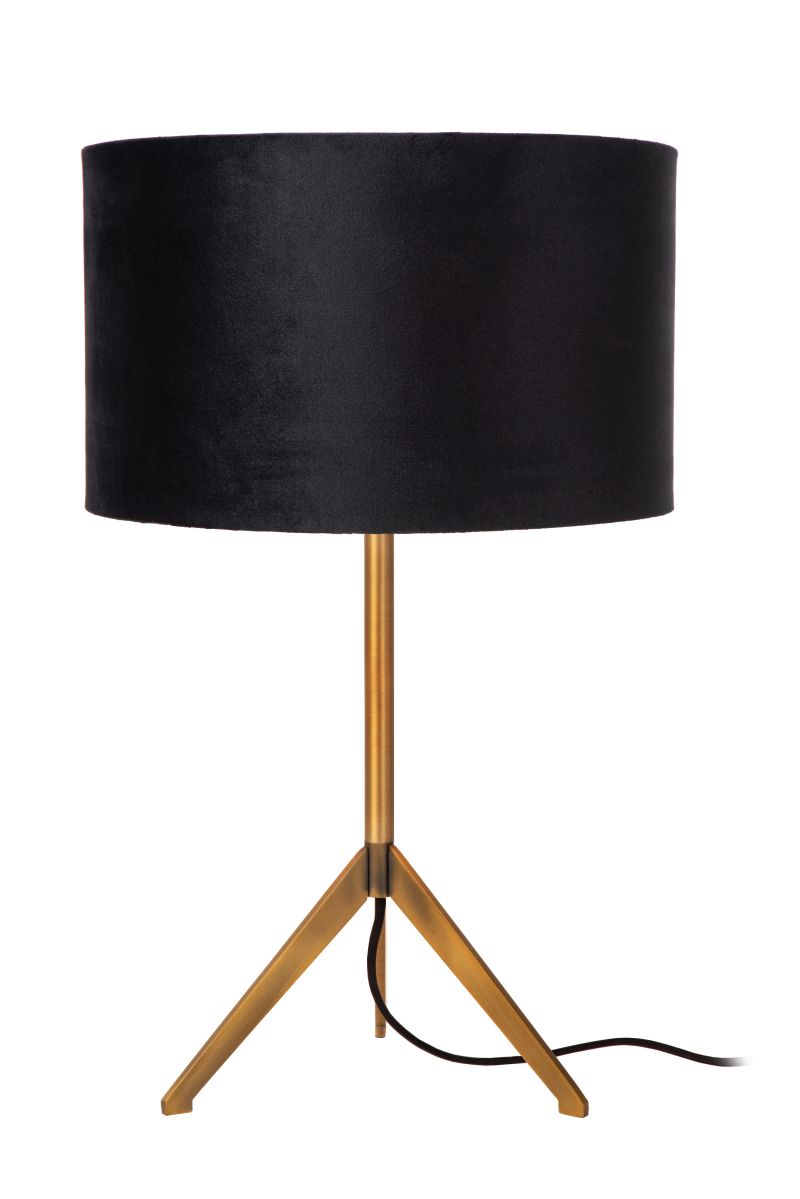 Lucide TONDO - Stolová lampa - Ø 30 cm - 1xE27 - Matt Gold / Mosadz